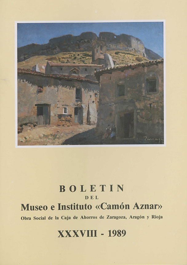 BOLET�N DEL MUSEO E INSTITUTO CAM�N AZNAR N� 38 - 1989