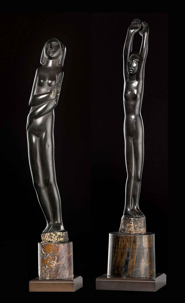 Ondine or Female nude with outstretched arms, and Female nude with folded arms 