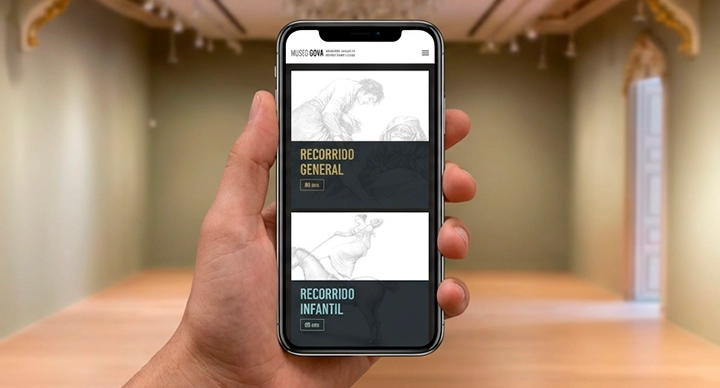 Imagen de la audioguía en un teléfono
