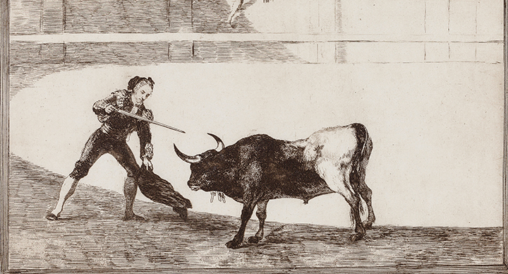 Pedro Romero matando a toro parado
