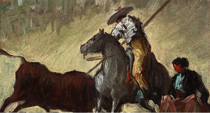 Escena de toros con picador